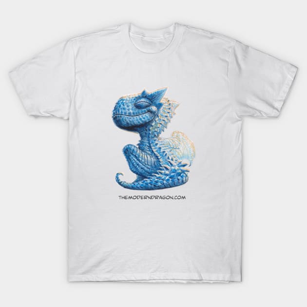 Content Little Blue Dragon T-Shirt by TheModernDragon